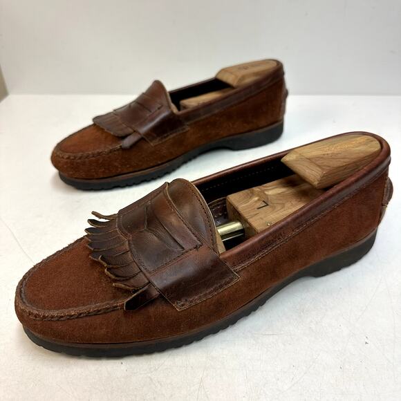 VGUC Rancourt & Co. x Cole Haan Suede Penny Loafer Moc Vibram Maine MiUSA 10 D main image 12